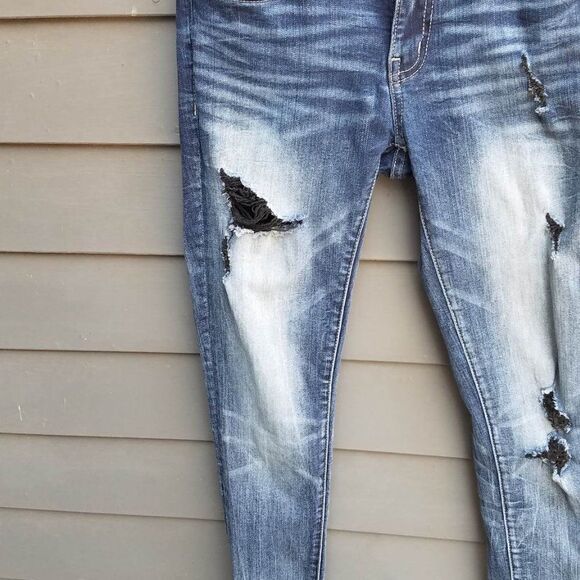 Buckle Black Distressed Jeans with zipper back Pockets size 26-32 Fit #53 - Picture 4 of 12